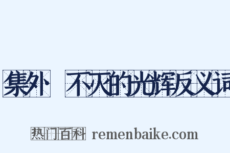 集外·不灭的光辉反义词是什么意思的图片